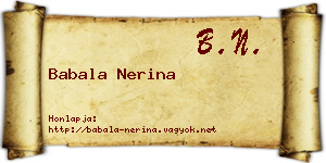 Babala Nerina névjegykártya